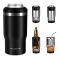 thumbnail image 1 of Aislante de bebidas HAUSHOF, enfriador de latas 4 en 1, 12 onzas, acero, 1 of 8