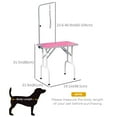 thumbnail image 3 of PawHut Table de Toilettage Pliable pour Chiens Chats Surface Antidérapante, Rose, 3 of 10
