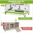 thumbnail image 3 of 2-Story Rabbit Hutch Bunny Cage with Leak-Proof Trays & Chew-Proof Ramp - Indoor/Outdoor 39.3" Wooden Rabbit Cage with Wheels (Brown), 3 of 16