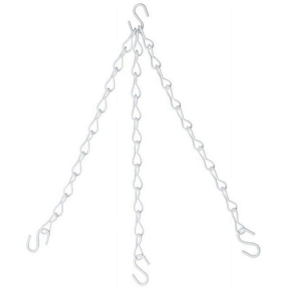 18 in. Hanging Flower Pot Chain Plant Hardware Accessories N275-040, White