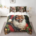 thumbnail image 2 of Feelyou Black Santa Claus Twin Bedding Sets 7-Piece, Dreamy Christmas Festival Bedding Comforter Set, Western Fairy Tale Reversible Sheet Sets, Breathable Home Decor, 2 of 7
