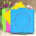 thumbnail image 2 of KAKOWELY 4pcs Geoboard Pegboard Plastic Nail Board Geometric Shape Learning Tools Random Color,6.3X"X5.51"X0.39", 2 of 5