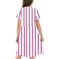thumbnail image 5 of Ashirexll Teen Summer Dresses, Girls Summer Dresses, 4-14 Years Toddler Girls Summer Gradient Color Printed Short Sleeve Stretchy Dress A-Line Dress, 5 of 7