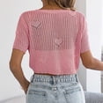 thumbnail image 5 of Tie Front Cardigan for Everyday Wear Womens Open Knit Lightweight Spring Fall Top Fashionable Resort Layering, S, Pink, 5 of 5