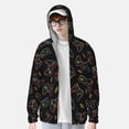 thumbnail image 3 of Pofeuu Colorful Game Controller Print Sun Protection Outdoor Lightweight Full Zip UV Cooling Hoodie Long Sleeve Summer Clothing for Outdoor Hiking-3X-Large, 3 of 5