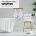 thumbnail image 4 of Covina Home 4-Pack Bath Towel Set White Microfiber Bathroom Towel Set Ultra Soft Plush Oversized Towels Adult Luxury Bath Sheet, 4 of 8