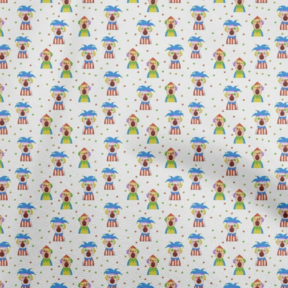 oneOone Viscose Chiffon White Fabric Circus Craft Projects Decor Fabric Printed By The Yard 42 Inch Wide-aB