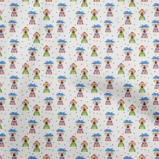 oneOone Viscose Chiffon White Fabric Circus Craft Projects Decor Fabric Printed By The Yard 42 Inch Wide-aB