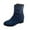 Blue Suede Ankle Boots, variant on Women's Suede Ankle Boots Wedge Heel Booties Winter Warm Comfortable Zipper Closure Low Heel Round Toe Shoes Black 42