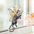 thumbnail image 4 of Lotusprinthandmade Fairy Opossum Custom Shape Star Hologram Ornament 6in, Opossum Lovers Ornament, opossum holographic decor, 4 of 5