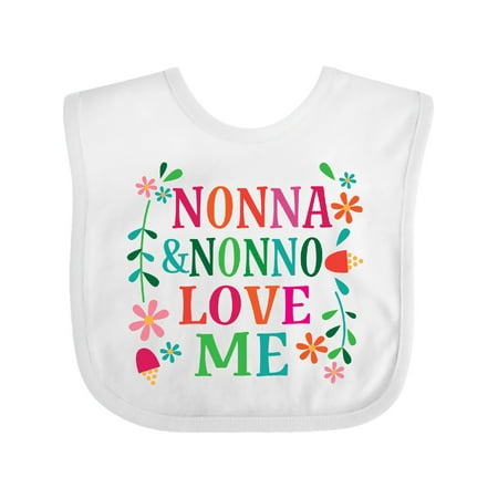 

Inktastic Nonna and Nonno Love Me Gift Baby Girl Bib