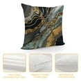thumbnail image 4 of Nawypu Marble Texture Sofa Throw Pillow Covers Blue Gray and Gold Decorative Pillow Covers  Home Decor Living Room Sofa Couch Bed Cushion Cover Pillowcase, 4 of 5
