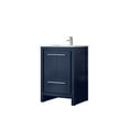 thumbnail image 2 of Lafarre 24 in W Navy Blue Bath Vanity, White Quartz Top and Brushed Nickel Faucet Set, 2 of 6