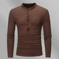 thumbnail image 5 of Mens Sweatshirt 2025 Shirts for Men Button Down Crewneck Solid Color Slim Fit T-Shirt Long Sleeve Patchwork Relaxed 2025 Shirt Clothes, 5 of 5