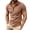 Khaki, variant on Men's Solid Color Half Zip Ribbed Casual Top Short Sleeve Stand Collar Slim Fit Summer Daily Shirts Sky Blue XL