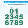 thumbnail image 2 of Uxcell Reflective Number Stickers, Vinyl Mailbox Number Decals Self-Adhesive Reflective Green 2", 2 of 6