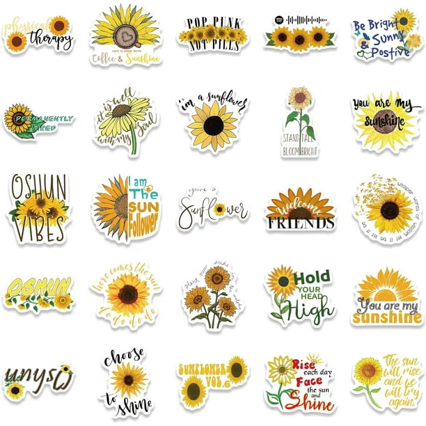 Sunflower hydro flask best sale sticker