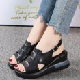 thumbnail image 4 of Vedolay Summer Sandal Sandals for Women Platform Sandals,Two Band Wedge Sandals with Adjustable Ankle Strap,Green 6.5, 4 of 5