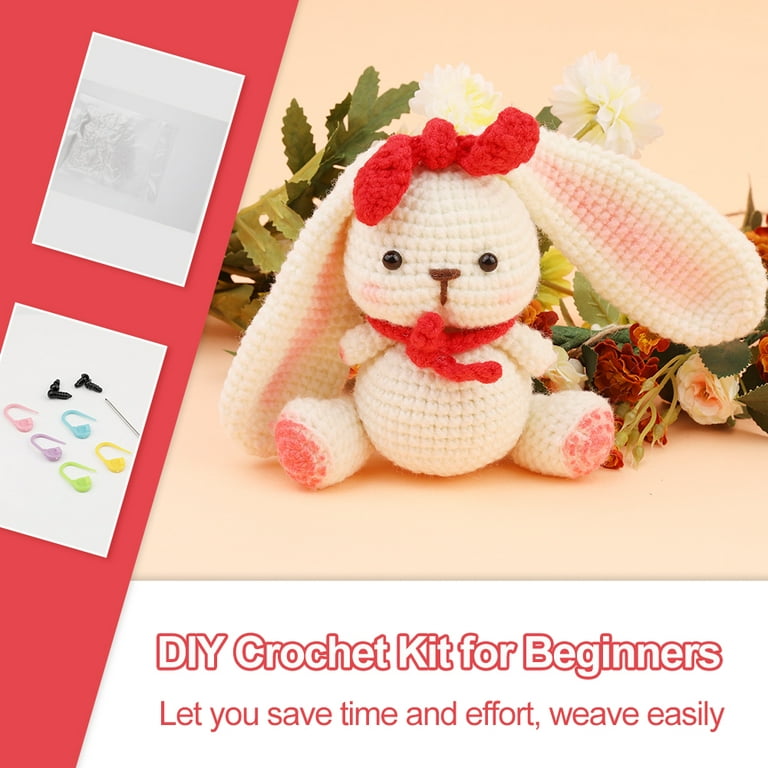 Beginner Bunny Ball Crochet Kit - Easy Crochet Starter Kit - Crochet  Animals Kit - Amigurumi Kit - Crochet Gift - Animal Crochet Store 