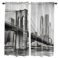 thumbnail image 2 of New York City Bridge Building Curtain For Living Room Kids Bedroom Kitchen Window Curtains Home Interior Drapes, 2 of 7