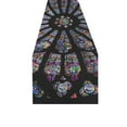 thumbnail image 3 of MKHERT Rose Window Table Runner for Kitchen Wedding Party Home Decor 16x72 inch, 3 of 4