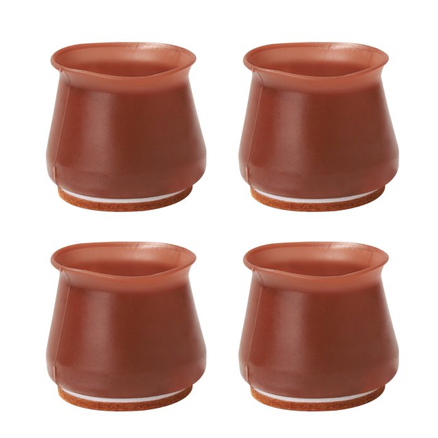 Hugtrwg 4 Uds. Fundas Silicona para Patas Muebles Almohadilla para Pies Mesa Protector (marrón)