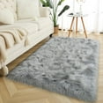 thumbnail image 1 of TWINNIS Super Soft Shaggy Faux fur Area Carpet for Home Decor,2.3'x5',Gray, 1 of 7