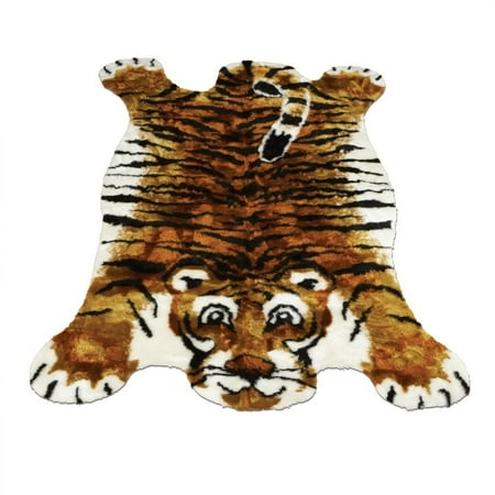 UPC: 0730699053246 | Walk on Me Rugs Walk on Me Kids Playmat Animal Faux Fur/ Faux Sheepskin Machine Washable Area Rug Tiger 2 3  x 3 7  Antimicrobial 2  x 3  Accent