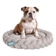 thumbnail image 1 of Cama Redonda Antiestrés con Cojín Trenzado para Perro Mediano y Gato Esquimal (Beige, 70x15 cm), 1 of 6