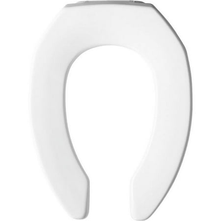 UPC 073088046673 product image for Bemis Elongated Open Front Less Cover Commercial Plastic Toilet Seat with STA-TI | upcitemdb.com