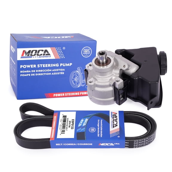 MOCA AUTOPARTS Power Steering Pump with Serpentine Belt 6PK1790 Fit for 1999-2003 Buick Century 3.1L & 2000-2003 Chevrolet Monte Carlo 3.4L & 1999-2002 Pontiac Grand Prix 3.1L
