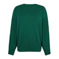 thumbnail image 4 of Womens St Patricks Day Sweatshirt, Oversized Crewneck Knit Sweater - Long Sleeve Drop Shoulder Solid Color Comfort Pullover Top For St Patricks Day,Size:M, 4 of 5