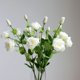 thumbnail image 2 of Xiao Hua 3 piezas de flores artificiales de tacto real para decoración del hogar, oficina, boda, arreglo floral (blanco, 22,8 pulgadas de largo), 2 of 5