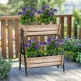 thumbnail image 6 of YardChic 1 Bundle Daisies Artificial Flowers for Outdoor,No Fade Fake Plastic Flowers Faux Plants for Decoration Hanging Planters Indoor Outside Garden Porch Window Box Home Wedding Farmhouse, Purple, 6 of 6