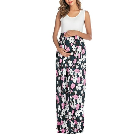

Woman Skirt Maternity Sleeveless Vest Flowers Print Length-skirt Fashion Dress Sleeveless Henley Nursing Solid Sleepshirt Long Sleeve V-Neck Lacing Skirt Boho Photoshoot Maternity Dress