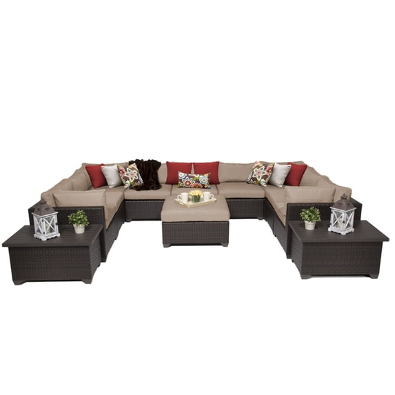 Premier 12 Piece Outdoor Wicker Patio Furniture Set 12a