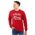thumbnail image 3 of Finish Strong Bible Scripture Quote Long Sleeve TShirt Men Women Brisco Brands S, 3 of 6