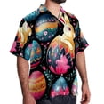 thumbnail image 2 of Easter Men's Short Sleeve Poplin Shirt, Casual Printed Beach Button Down Summer Unisex Shirts, 2 of 6