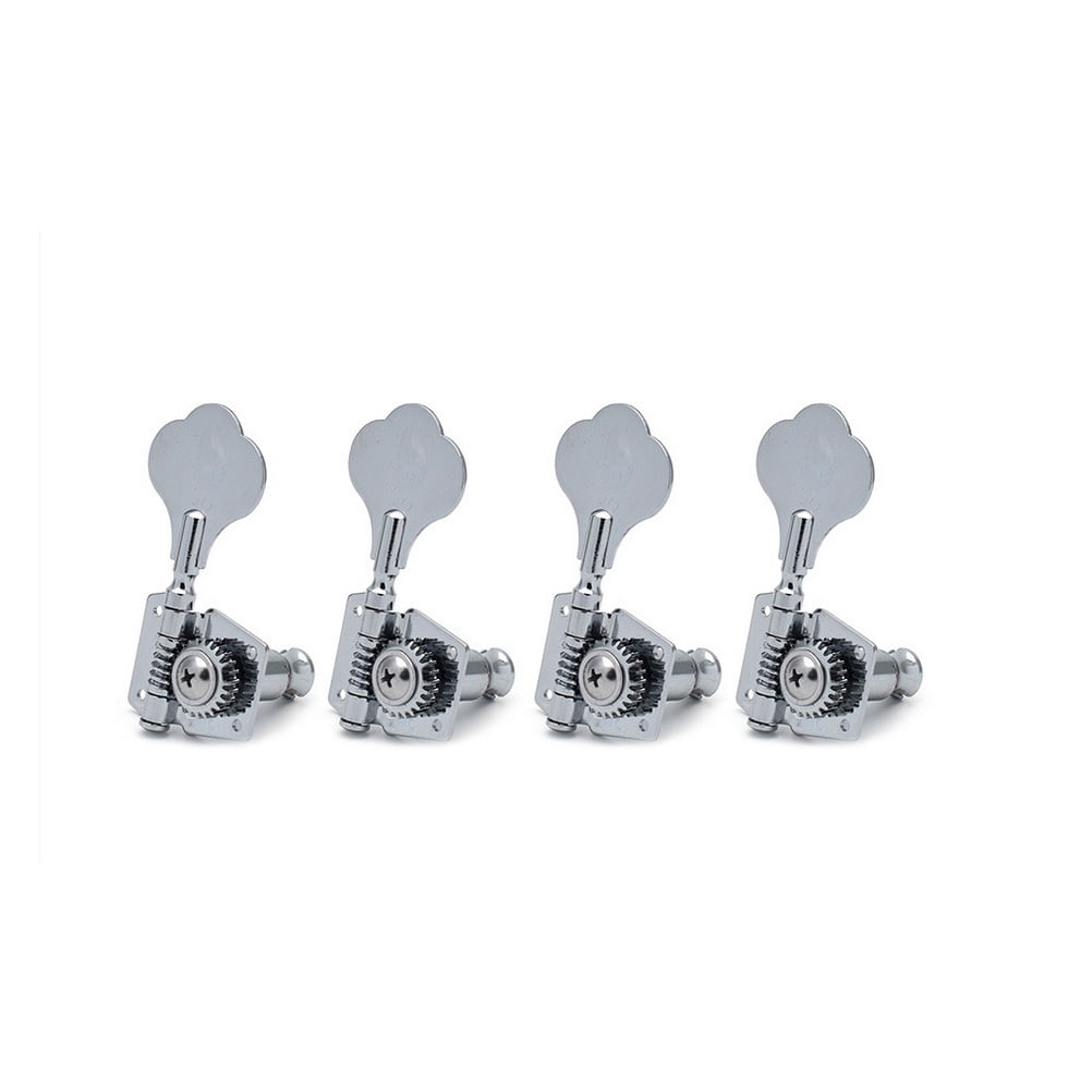 ETEREAUTY Bass Guitar Machine Head Tuners Silver Tuning Replacement 1 Set