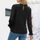 thumbnail image 4 of Blusa Señoras Bodycon Top Elegante Top de manga larga Túnica Top Traje diario (Negro L) Ygjytge Negro T L para Mujer, 4 of 5