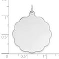 thumbnail image 5 of Sterling Silver Rhodium-plated Engraveable Polished Front & Satin Back Disc Charm, 5 of 5