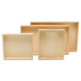 thumbnail image 4 of DIY Wooden Tray Set, Pack of 1 Sets of 4 Nesting Wood Tray with Handles for Crafts, Organizing, Serving, Home Decor, & Classroom Play, by Woodpeckers, 4 of 5