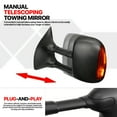 thumbnail image 5 of DNA Motoring For 99-07 Ford F250 F350 F450 Super Duty Telescoping Towing Mirror Pair w/Powered+Heated+LED Turn Signal, 5 of 11