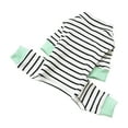 thumbnail image 2 of Walbest Dog Pajamas Striped Pet Jumpsuits Dog Onesies Long Sleeves Pet Pajamas Cute Dog Apparels Soft Pet Clothes for Puppy Small Dogs, 2 of 7
