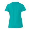 thumbnail image 2 of Playera Fruit Of The Loom para Mujer, Cuello V Manga Corta Azul Claro Talla  M, 2 of 4