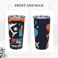 thumbnail image 4 of Kll Creative Transport Stainless Steel Vacuum Insulated Coffee Cup 20 Oz Insulated Travel Mug Water Cup With Leak-Proof Straw Lid & Flip Lid,1 Metal Straws,1 Cleaning Brush, 4 of 8