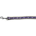 thumbnail image 2 of Purple and Yellow Fleur de Lis Nylon Dog Leash 6 Foot Leash, 2 of 2