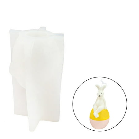 

VEAREAR Silicone Candle Mold Super Soft Flexible Adorable Appearance Clear Texture Multipurpose Multiple Styles Cute Easter Bunny Silicone Mold Craft Decoration Home Supplies
