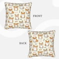 thumbnail image 3 of Bingfone Cartoon Corgi Linen Throw Pillow Covers Cushion Case Pocket Button Vintage Farmhouse Pillowcase-20"x20", 3 of 9