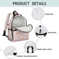 thumbnail image 4 of Unicorn and Cloud Pink Pattern Cute School Backpack Bag for School with Padded Back and Adjustable Shoulder Straps 15.25"x11.5"x5.25", 4 of 5